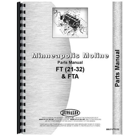 New Parts Manual Made For Minneapolis Moline Tractor Models FT FTA